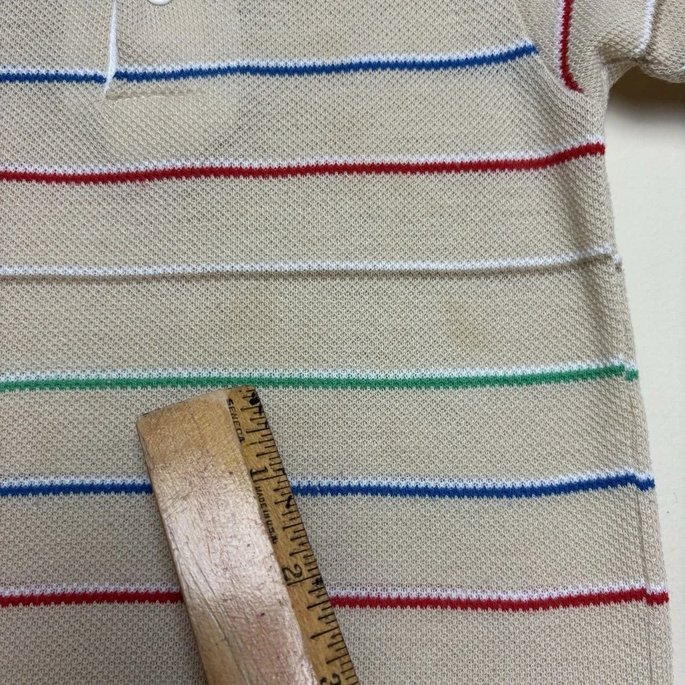 Vintage Carter's Beige Tan Striped Baby Shirt Top 18 months